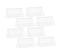 GARIOUANS 8 pièces Lot de Porte-Noms de Bureau Acrylique Transparent Support Présentoir Moderne pour Affichage Identité et Bureau