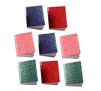 GARIOUANS 8 pièces Miniature Leather Cover Books for Dollhouse Decor Lightweight Paper Material Photo Props for Miniature Room Accessories