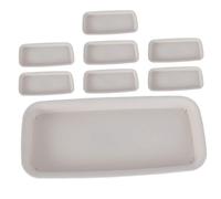 GARIOUANS 8 pièces Plateau de Récupération Rectangulaire Plastique pour Cache Pots Support Fuite pour Pots de Fleurs Dintérieur et Extérieur Protection Sol Propre