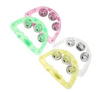 GARIOUANS 8 Pièces Tambourins à Main Lumineux avec Lumières LED Accessoires de Fête Scénique pour Adultes Instruments de Percussion Colorés et Sonores Couleur Aléatoire