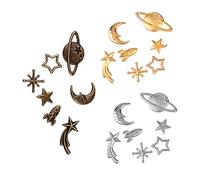 GARIOUANS Accessoires pour Résine Époxy en Alliage 105pcs, Breloques Étoiles et Lunes pour Bijoux Diy, Remplissages pour Fabrication de Bracelets et Bijoux en Résine