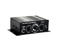 GARIOUANS Amplificateur Audio Stéréo Mini Canaux avec Bass et Aigus Réglables pour Enceintes Passives Clair et Puissant Compact et Facile Utilisation