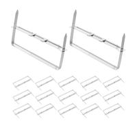 GARIOUANS Attaches à 2 Trous en Métal Argenté 50 Pièces, Fixation à Griffes 80 Mm D’espacement, Broches de Dossier pour Organisation Bureau et Archives Scolaires, Pinces à Reliure
