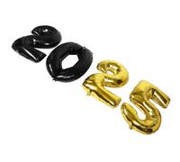 GARIOUANS Ballons Numériques Film Aluminium Noir et Or Décoration Réutilisable pour Nouvel An Fêtes et Graduation Accessoires Party Favor