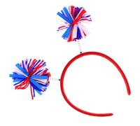 GARIOUANS Bandeau Cheveux Aux Trois Couleurs Rouge Blanc Bleu En Maille Coton Léger Pour Femme Accessoire Fête Nationale Célébration 4 Juillet Patriotique Style Festif