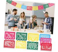 GARIOUANS Bannière Fiesta Mexicaine Colorée Non Tissé Décoration Jour des Morts Facile à Suspendre pour et Événements Usage Intérieur et Extérieur