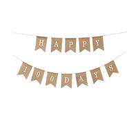 GARIOUANS Bannière Lin Jours Garçon Fille Fanion Suspendu pour Fête Anniversaire Décoration et Facile à Installer pour Événement Garçon Fille