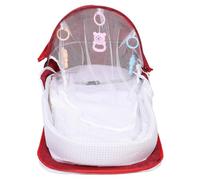 GARIOUANS Berceau Pliable Portable pour Bébé avec Filet, Lit de Voyage Multifonction Léger, Paquet à Dos Rouge pour Activités Extérieures, Couchage Sécurisé et Transport Facile