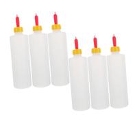 GARIOUANS Biberons Dallaitement pour Petits Ruminants Lot de Bouteilles de Lait avec Tétines Souples Morsure pour Agneaux et Chevreaux Surface Lisse Facile à Nettoyer et Portable