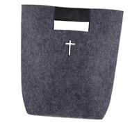 GARIOUANS Bible Carrying Case With PU Leather Handle Large Capacity Felt Tote Bag For Church Study And Shopping Cross Design Bible Cover