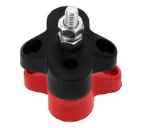 GARIOUANS Bloc de Distribution Électrique à Boulons M6, Bornier Monophasé Double Couleur Noire et Rouge, Compatible 12-48v pour Auto, Bateau et Yacht, Connecteur Borne Batterie Robuste