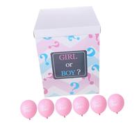 GARIOUANS Boîte à Ballon Gender Reveal avec Ballons Rose et Confettis pour Shower Décor Facile à Installer pour Fête Annonce Sexes Fille Garçon
