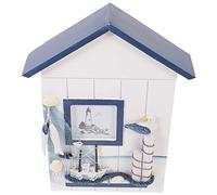 GARIOUANS Boîte à Clés Murale Pin Naturel pour Bureau Armoire de Rangement Décorative Style Méditerranéen Organisateur de Clés Sécurisé et Pratique Modèle Créatif et Élégant
