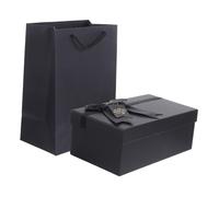 GARIOUANS Boîte Cadeau Noire Élégante Premium Coffret Pour Mariage Anniversaire Saint-valentin Emballage Cadeau Raffiné Pour Occasions Spéciales Set