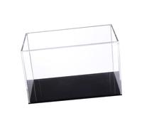 GARIOUANS Boîte de Présentation Acrylique Transparente Horizontale avec Base Noire Vitrine Antipoussière pour Objets de Collection Étanche et Pratique