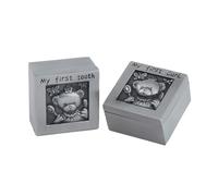 GARIOUANS Boîte De Rangement Métallique Pour Dents De Lait Garçon Fille Organisateur Souvenir Avec Gravure Pour Garçons Et Filles Boîte De Mémoires Croissance Coffret Protecteur Compact