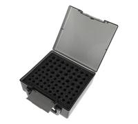 GARIOUANS Boîte de Rangement pour Piles AA et AAA Mousse Intérieure, Conteneur Portable Noir pour Recyclage Sécurisé des Piles Usagées, Petit Étui de Stockage Pratique pour Maison, Bureau