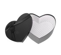 GARIOUANS Boîte Présent de Cœur Noire 308X280X117Mm en Papier Résistant Coffret D’Emballage Décoratif Polyvalent pour Bonbons et Petits Objets Support Festif pour Emballage Présent Fête