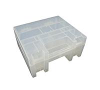 GARIOUANS Boîte Rangement Piles Transparent Portable pour AA AAA et Organiseur Batterie Plastique PP Résistant avec Compartiments Multiples et Poignée de Transport