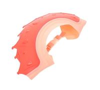 GARIOUANS Bonnet de Bain pour Garçon et Filles Ajustable Imperméable Rouge Chapeau de Lavage Doux en Tissu Léger Protection Oreilles et Visage pour Bébé Garçon et Filles Dès la Naissance