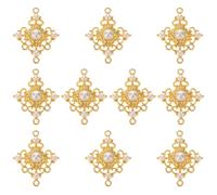 GARIOUANS Breloques Pendentifs Croix Style Occidental 10 Pièces pour Fabrication de Bijoux, Charms Occidentaux en Perles Baroques Dorées, Accessoires DIY pour Colliers et Boucles D’oreilles