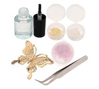 GARIOUANS Broche Soi-Même en Nacre et Perles Épingle Multicolore Accessoire Mode Féminine pour Création de Bijoux et Tenue Élégante