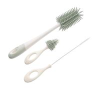 GARIOUANS Brosse de Nettoyage pour Biberons Silicone et Abs Vert Clair, Ensemble 2 Pièces, Manche Long, Outils Bébé pour Lavage Bouteille et Tétine, Nettoyage Précis