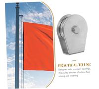 GARIOUANS Cable Pulley Wheel Stainless Steel Swivel Flag Pole Hardware Accessories Durable Weather Resistant Roller Crane Pulley with Quiet Bearing for Smooth Flag Raising