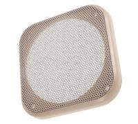 GARIOUANS Cache Grille de Haut-Parleur Carré Beige en Fer et Plastique avec 4 Vis, Protection Solide pour Applications Automobiles et Systèmes Audio Domestiques