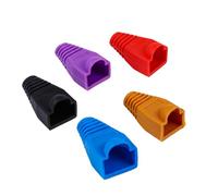 GARIOUANS Capuchons De Protection Rj45 8p8c Plastique pour Câble Ethernet, Usage Professionnel, Protection Anti-Eau Et Anti-Flexion, Taille 0.6-0.65 Mm, Assortiment 100 Pièces Colorées