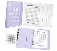 GARIOUANS Carnet Épargne Jours avec Enveloppes Organiseur PU avec Fermeture Élastique Planificateur et Budgétaire pour Caisse et Budget Personnel
