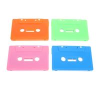GARIOUANS Cassettes Audio Rétro Vides en Plastique Coloré Style Rustique et Design Rétro 4pcs Décoration Murale Vintage pour Mixtapes et Enregistrements