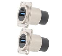 GARIOUANS Connecteur USB Femelle pour Montage Panneau Coupleur Bulkhead Étanche avec Coque Renforcée Adaptateur USB Encastrable pour Ordinateur et Disques Durs Externes