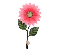 GARIOUANS Crochet Mural Décoratif en Fer Forgé Petit Tournesol Rose Suspendre Intérieure, Crochet de Rangement Compact Cuisine Salle de Bain Jardin, Décoration Fleur en Métal Fonctionnel
