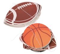 GARIOUANS Décorations de Fête Thème du Ballon de Sport 2 Banderoles à Suspendre Ballons de Rugby et Football Accessoires pour Anniversaire Décoration Intérieure et Extérieure Accessoire Photo