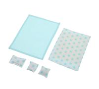 GARIOUANS Drap de Lit et Housse de Coussin Bleu Décor Miniature pour Chambre Facile à Nettoyer et Entretenir