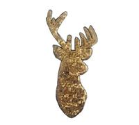 GARIOUANS Écusson Brodé Sequins Cerf Doré Patch Couture Décoration Vêtements Garçon Fille Femmes Fille pour Pull T-shirt Noël