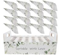 GARIOUANS Ensemble Cônes Confettis Mariage en Papier Boîte 30 Compartiments, Porte-Cornets pour Événement Festif