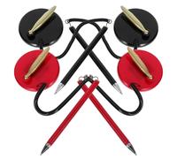 GARIOUANS Ensemble de 4 Stylos à Bille Base Ronde et Chaîne, Support Sécurisé pour Signature Fluide, pour Livre d'Or de Mariage et Réunion Professionnelle