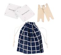 GARIOUANS Ensemble d'Outils de Tissage avec Cartes en Papier Navettes et Paquet de Rangement en Tissu Kit Compact et Portable pour Bricolage Artisanal Cartes à Tisser DIY pour Loisirs