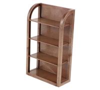 GARIOUANS Étagère Miniature pour Maison de Poupée Meuble Décoratif Robuste Support Polyvalent pour Jouets et Accessoires Design Élégant Bois Foncé Modèle Réaliste pour Affichage Décoratif