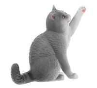 GARIOUANS Figurine Chat British Shorthair Réaliste Petite Modèle Décoratif Résistante et Légère pour Bureau Jardin Balcon