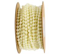 GARIOUANS Guirlande Chaîne de Perles Plastique Beige Perles Fixes Brillantes pour Décoration Mariage DIY Bijoux Bracelet et Accessoires Artisanaux
