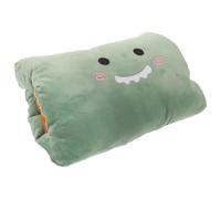 GARIOUANS Housse pour Bouillotte Rechargeable en Tissu Lavable Motif Dinosaure Vert Chauffe-Mains en Coton Peluche Doux Coussin Chauffe-Mains Portable Hiver Couverture Amovible pour