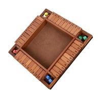 GARIOUANS Jeu à Boire pour Adultes Double Face en Bois Jeu de Plateau à Retourner 4 Faces Accessoires pour Boire Interactif et Ludique à Secouer pour Soirée Festive