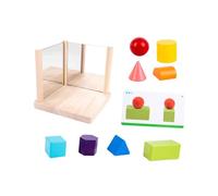 GARIOUANS Jeu de Construction Miroir pour Garçon et Filles 30 Pièces en Bois et Verre, Blocs Géométriques Éducatifs pour Développement Logique et Structure Spatiale, Cognitif Montessori