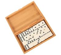 GARIOUANS Jeu de Dominos pour Adultes Bois Vintage Set Interactif avec Boîte Élégante Bambou Éducatif pour Coordination et Créativité Cadeau Familial Amusant