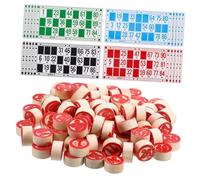 GARIOUANS Jeu de Société Bingo Russe Cartes et Jetons en Bois, Jeu Éducatif pour Garçon et Filles, Activités de Plein Air et Intérieur, Stimulant la Logique et L'orientation