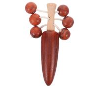 GARIOUANS Jouet Tambour à Secouer en Bois Sûr pour Bébé Petit à Main Imprimé de Dessins Animés, Jouet Éducatif D’éveil Sensoriel Garçon et Filles Tout-petit, Présent Musical Traditionnel