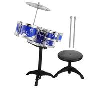 GARIOUANS Kit Batterie Jazz Garçon Fille avec Tabouret et Baguettes Instrument Percussion Musical pour Tout-Petits Ans Ensemble Complet pour Éveil Créatif